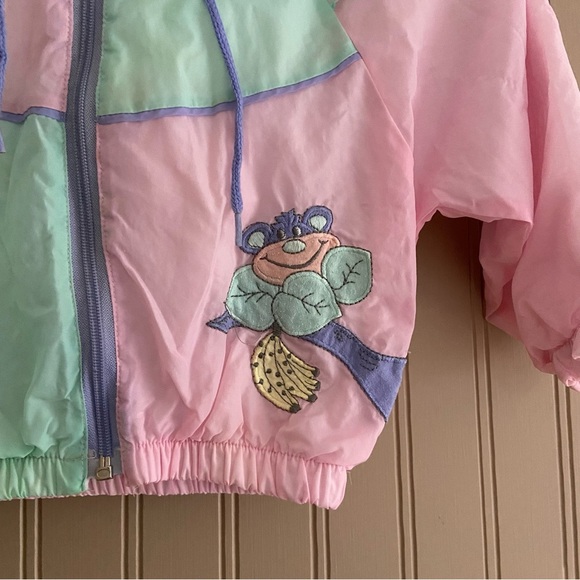 Vintage Pastel Coloured Toddler Wind Breaker Lined Jacket Size 2-3 - Picture 2 of 10